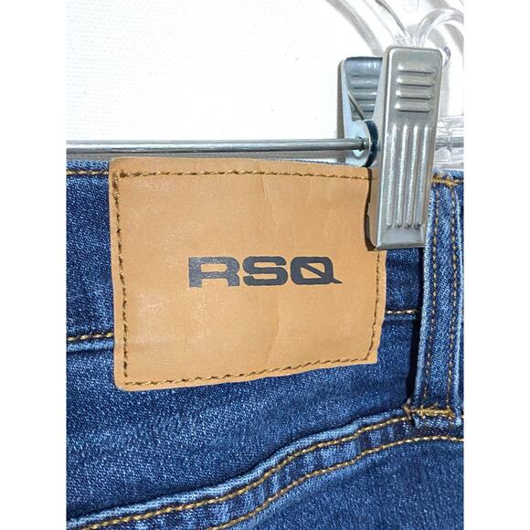 RSQ Slim Straight Jeans Mens 30 x 32 Distressed Blue Denim Medium Wash Stretch - Picture 7 of 9